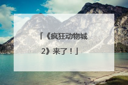 《疯狂动物城2》来了！