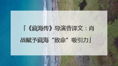 《藏海传》导演曹译文：肖战赋予藏海“致命”吸引力