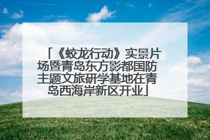 《蛟龙行动》实景片场暨青岛东方影都国防主题文旅研学基地在青岛西海岸新区开业