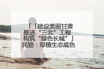 「建设美丽甘肃 推进“三北”工程 构筑“绿色长城”」民勤：厚植生态底色 筑牢绿色屏障