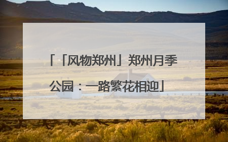 「风物郑州」郑州月季公园：一路繁花相迎