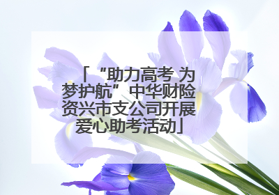 “助力高考 为梦护航”中华财险资兴市支公司开展爱心助考活动
