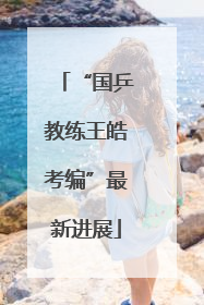 “国乒教练王皓考编”最新进展
