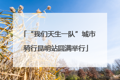 “我们天生一队”城市骑行昆明站圆满举行