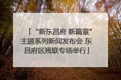 “新东昌府 新篇章”主题系列新闻发布会 东昌府区残联专场举行