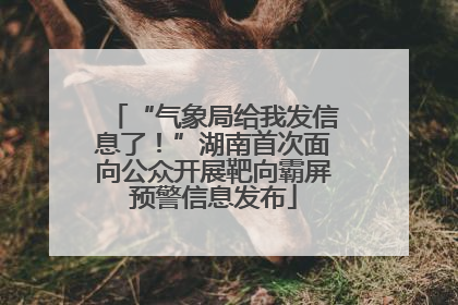 “气象局给我发信息了！”湖南首次面向公众开展靶向霸屏预警信息发布