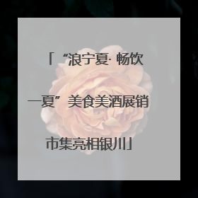 “浪宁夏· 畅饮一夏”美食美酒展销市集亮相银川