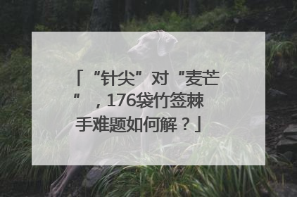 “针尖”对“麦芒”，176袋竹签棘手难题如何解？