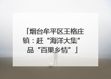 烟台牟平区王格庄镇：赶“海洋大集” 品“百果乡情”