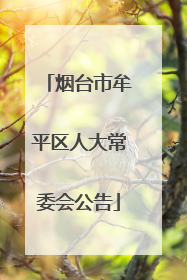 烟台市牟平区人大常委会公告