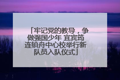 牢记党的教导，争做强国少年 宜宾筠连镇舟中心校举行新队员入队仪式