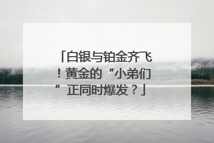 白银与铂金齐飞！黄金的“小弟们”正同时爆发？