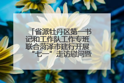 省派牡丹区第一书记和工作队工作专班联合菏泽市建行开展“七一”走访慰问暨红色教育活动