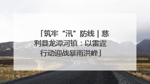 筑牢“汛”防线｜慈利县龙潭河镇：以雷霆行动迎战暴雨洪峰