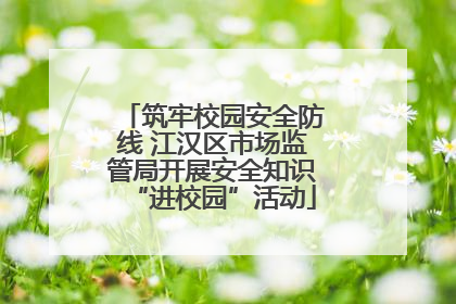 筑牢校园安全防线 江汉区市场监管局开展安全知识“进校园”活动