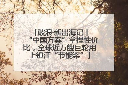 破浪·新出海记丨 “中国方案”拿捏性价比，全球近万艘巨轮用上镇江“节能桨”