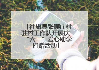 社旗县张腰庄村驻村工作队开展庆“六一”爱心助学捐赠活动