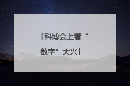 科博会上看“数字”大兴