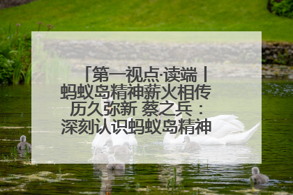 第一视点·读端丨蚂蚁岛精神薪火相传历久弥新 蔡之兵：深刻认识蚂蚁岛精神的“精气神”