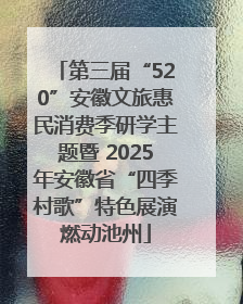 第三届“520”安徽文旅惠民消费季研学主题暨 2025年安徽省“四季村歌”特色展演燃动池州