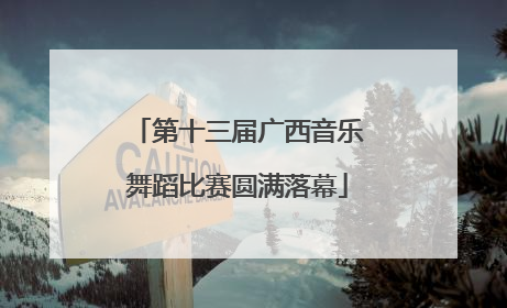 第十三届广西音乐舞蹈比赛圆满落幕