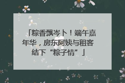 粽香飘岑卜！端午嘉年华，房东阿姨与租客结下“粽子情”