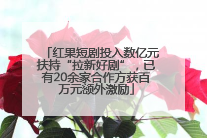 红果短剧投入数亿元扶持“拉新好剧”，已有20余家合作方获百万元额外激励