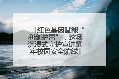 红色基因赋能“利剑护蕾”，这场沉浸式守护宣讲筑牢校园安全防线