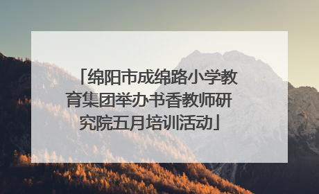 绵阳市成绵路小学教育集团举办书香教师研究院五月培训活动
