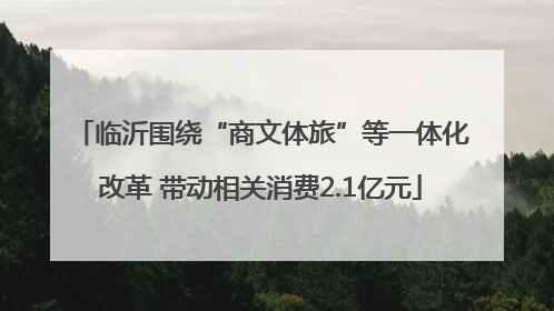 临沂围绕“商文体旅”等一体化改革 带动相关消费2.1亿元