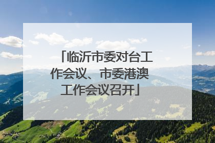 临沂市委对台工作会议、市委港澳工作会议召开