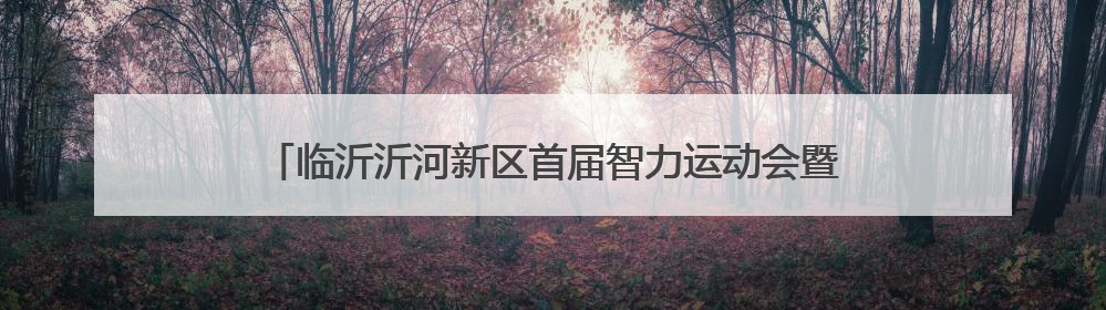 临沂沂河新区首届智力运动会暨青少年国际象棋比赛圆满落幕！