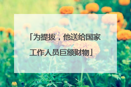 为提拔，他送给国家工作人员巨额财物