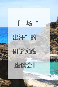 一场“出汗”的研学实践座谈会