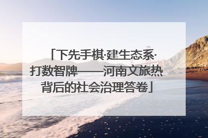 下先手棋·建生态系·打数智牌——河南文旅热背后的社会治理答卷