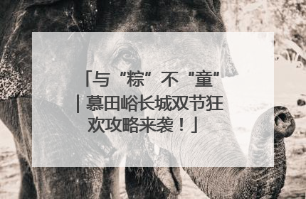 与“粽”不“童”｜慕田峪长城双节狂欢攻略来袭！