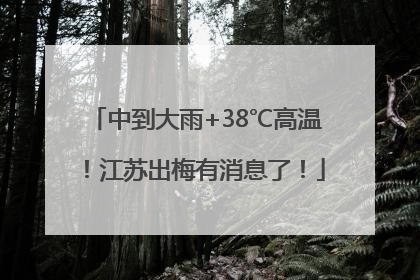 中到大雨+38℃高温！江苏出梅有消息了！