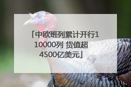 中欧班列累计开行110000列 货值超4500亿美元
