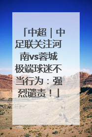 中超｜中足联关注河南vs蓉城极端球迷不当行为：强烈谴责！