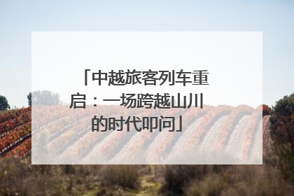 中越旅客列车重启：一场跨越山川的时代叩问