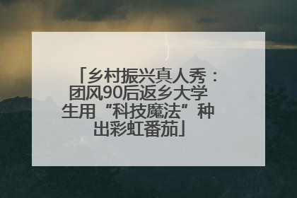 乡村振兴真人秀：团风90后返乡大学生用“科技魔法”种出彩虹番茄