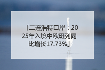 二连浩特口岸：2025年入境中欧班列同比增长17.73%