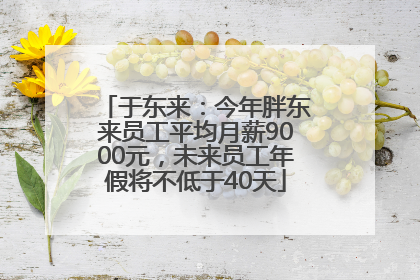 于东来：今年胖东来员工平均月薪9000元，未来员工年假将不低于40天