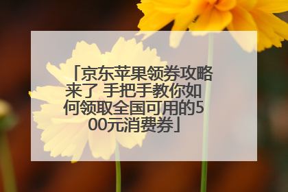 京东苹果领券攻略来了 手把手教你如何领取全国可用的500元消费券