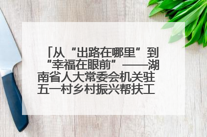 从“出路在哪里”到“幸福在眼前”——湖南省人大常委会机关驻五一村乡村振兴帮扶工作队书写振兴答卷