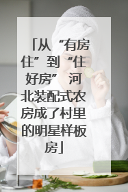 从“有房住”到“住好房” 河北装配式农房成了村里的明星样板房