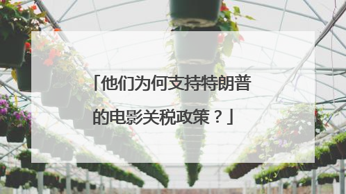 他们为何支持特朗普的电影关税政策？
