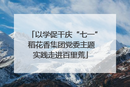 以学促干庆“七一” 稻花香集团党委主题实践走进百里荒