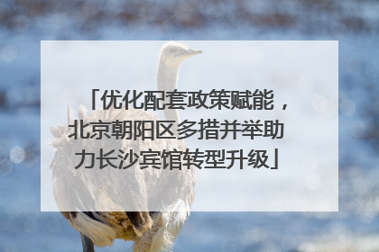 优化配套政策赋能，北京朝阳区多措并举助力长沙宾馆转型升级