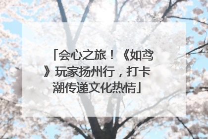 会心之旅！《如鸢》玩家扬州行，打卡潮传递文化热情